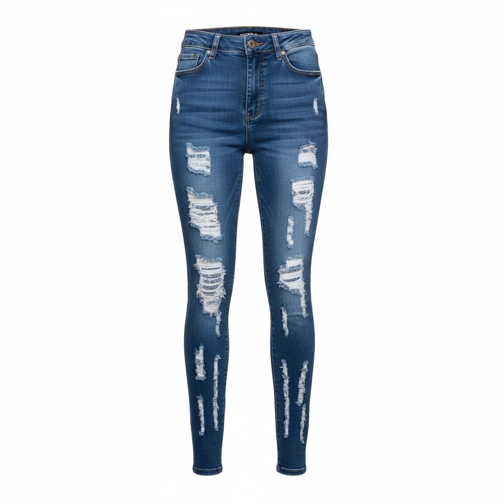 Fashion Nova Distressed Blue Jeans